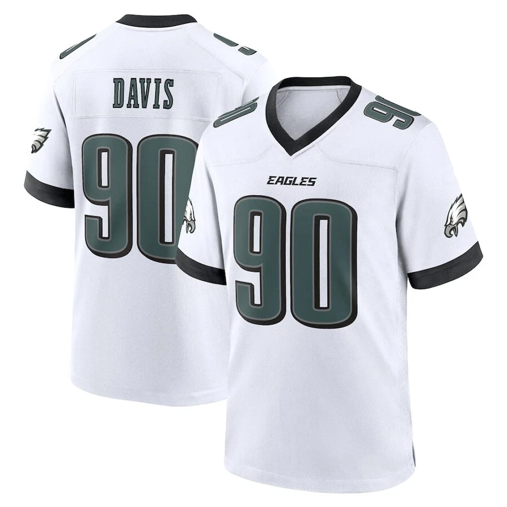 P.Eagles #90 Jordan Davis Player White Game Home Odoa Stitched Jerseys