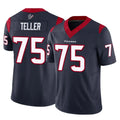 H.Texans #75 Wyatt Teller Player Navy Limited Vapor F.U.S.E. Home Game Odoa Stitched Jerseys