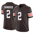 C.Browns #2 Shedeur Sanders Player Brown Vapor F.U.S.E. Limited Home Game Odoa Stitched Jerseys