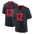 H.Texans #12 Nico Collins Player Navy 2nd Alternate Home Game Odoa Stitched Jerseys