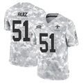 NO.Saints #51 Cesar Ruiz Player Arctic Camo Salute To Service Limited Game Odoa Stitched Jerseys