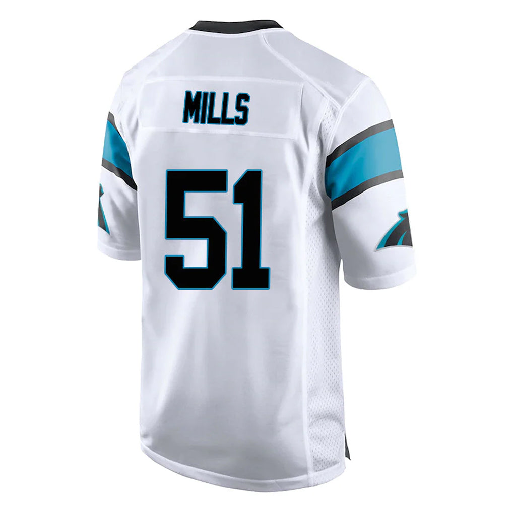 C.Panthers #51 Sam Mills Player White Game Odoa Stitched Jerseys