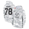 NO.Saints #78 Erik McCoy Player Arctic Camo Salute to Service Pullover Hoodies Limited Game Odoa Stitched Jerseys
