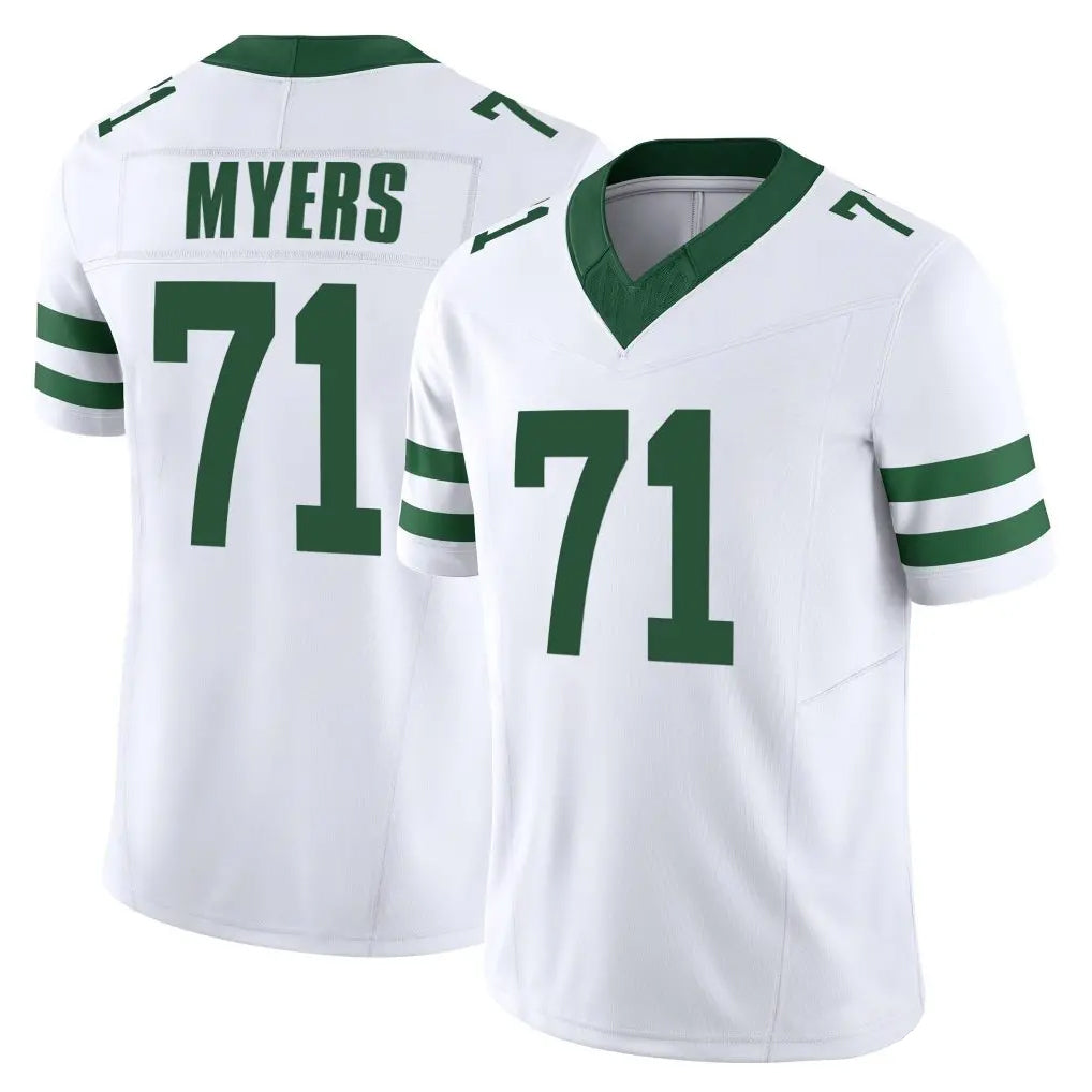 NY.Jets #71 Josh Myers Player White Legacy Limited Vapor F.U.S.E. Home Game Odoa Stitched Jerseys