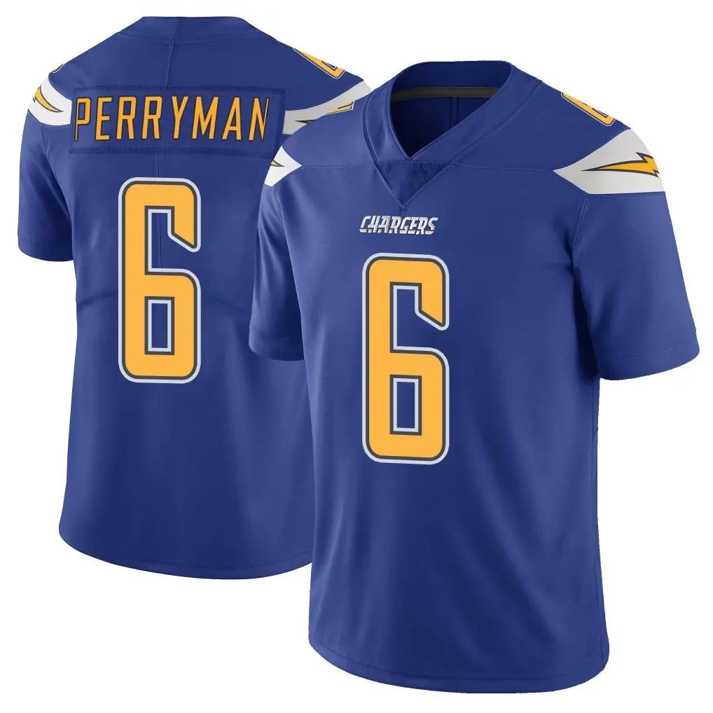 LA.Chargers #6 Denzel Perryman Player Royal Limited Color Rush Vapor Untouchable Home Game Odoa Stitched Jerseys
