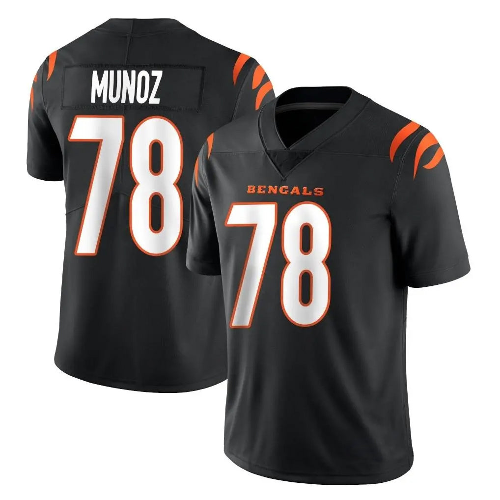 C.Bengals #78 Anthony Munoz Player Black Vapor Untouchable Limited Home Game Odoa Stitched Jerseys