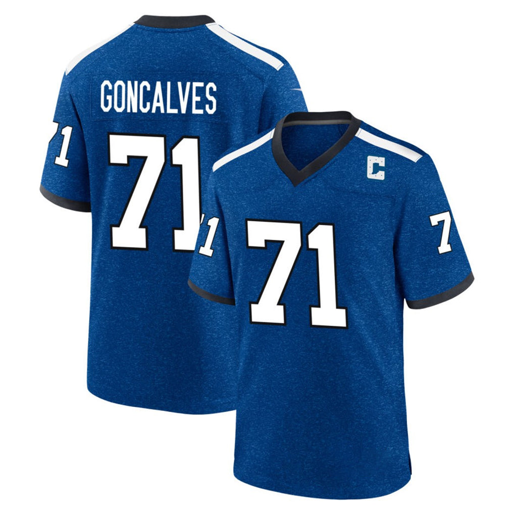IN.Colts #71 Matt Goncalves Player Royal Alternate Indiana Nights Home Game Odoa Stitched Jerseys