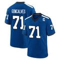 IN.Colts #71 Matt Goncalves Player Royal Alternate Indiana Nights Home Game Odoa Stitched Jerseys