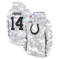 IN.Colts #14 Alec Pierce Player Arctic Camo Salute to Service Hoodies Limited Game Odoa Stitched Jerseys