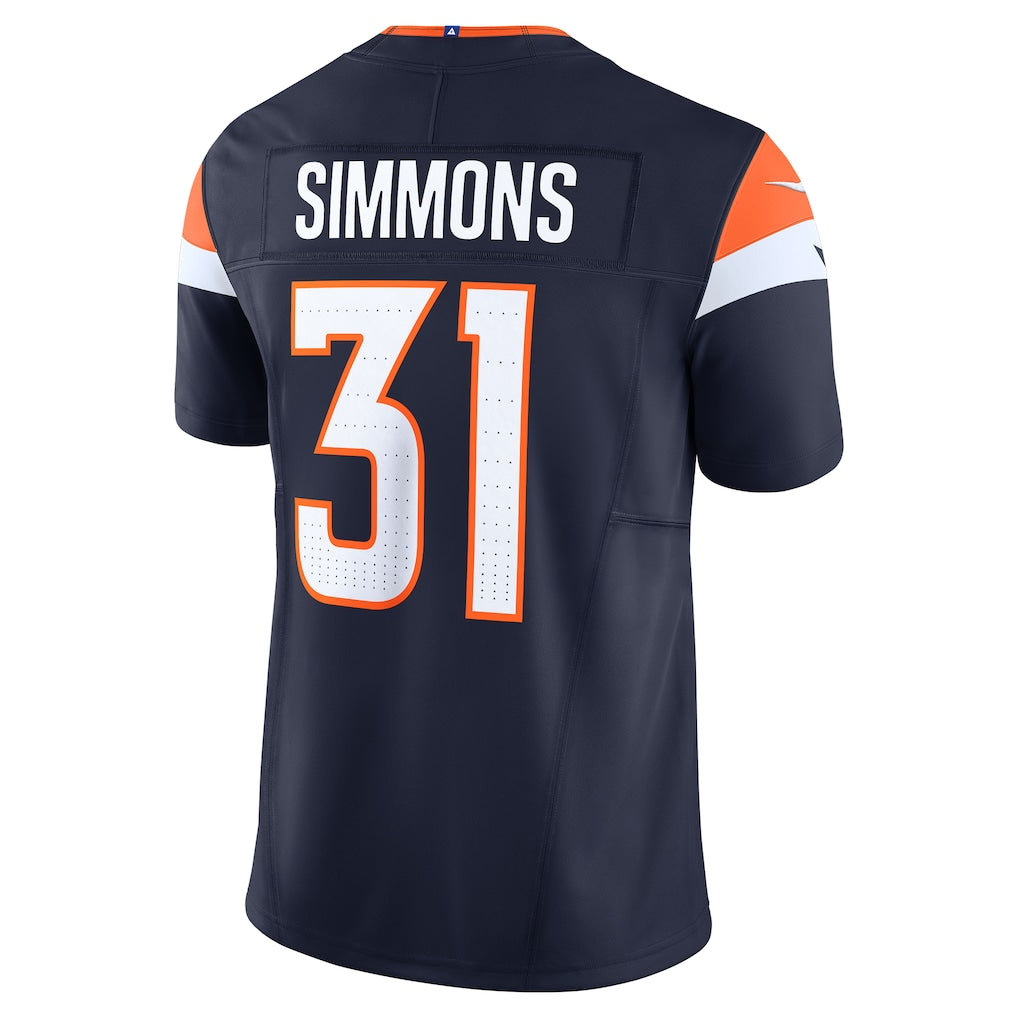 Odoa D.Broncos #31 Justin Simmons Navy Vapor F.U.S.E. Limited Jersey