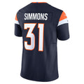 Odoa D.Broncos #31 Justin Simmons Navy Vapor F.U.S.E. Limited Jersey