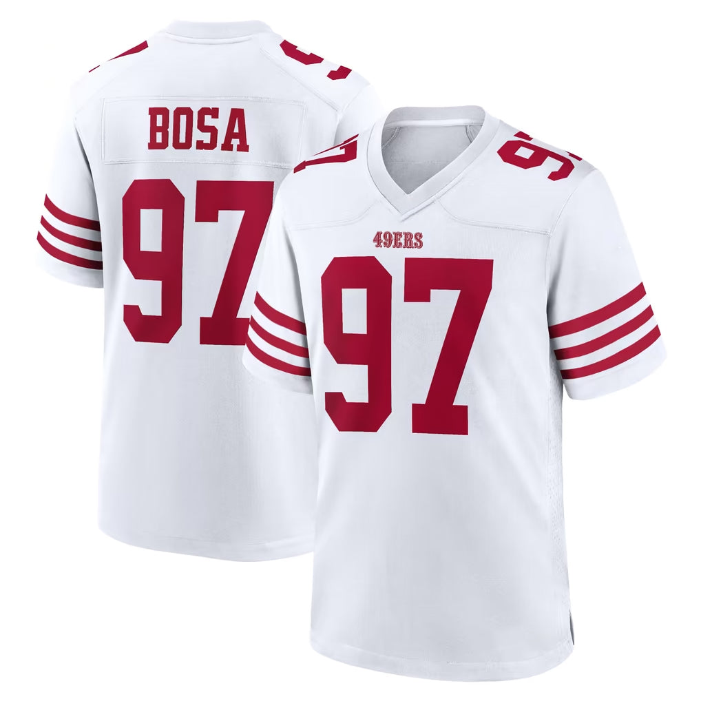 SF.49ers #97 Nick Bosa Player White Game Home Odoa Stitched Jerseys