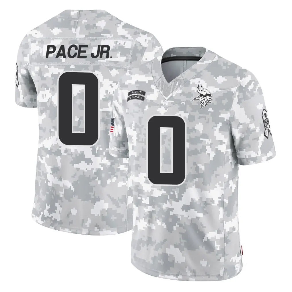 M.Vikings #0 Ivan Pace Jr. Player Arctic Camo Salute To Service Limited Game Odoa Stitched Jerseys