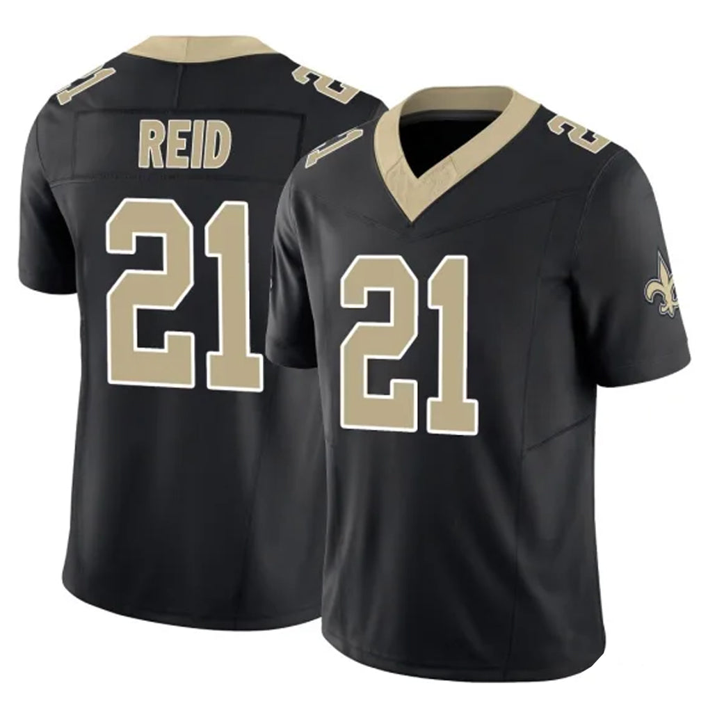NO.Saints #21 Justin Reid Player Black Limited Vapor F.U.S.E. Home Game Odoa Stitched Jerseys