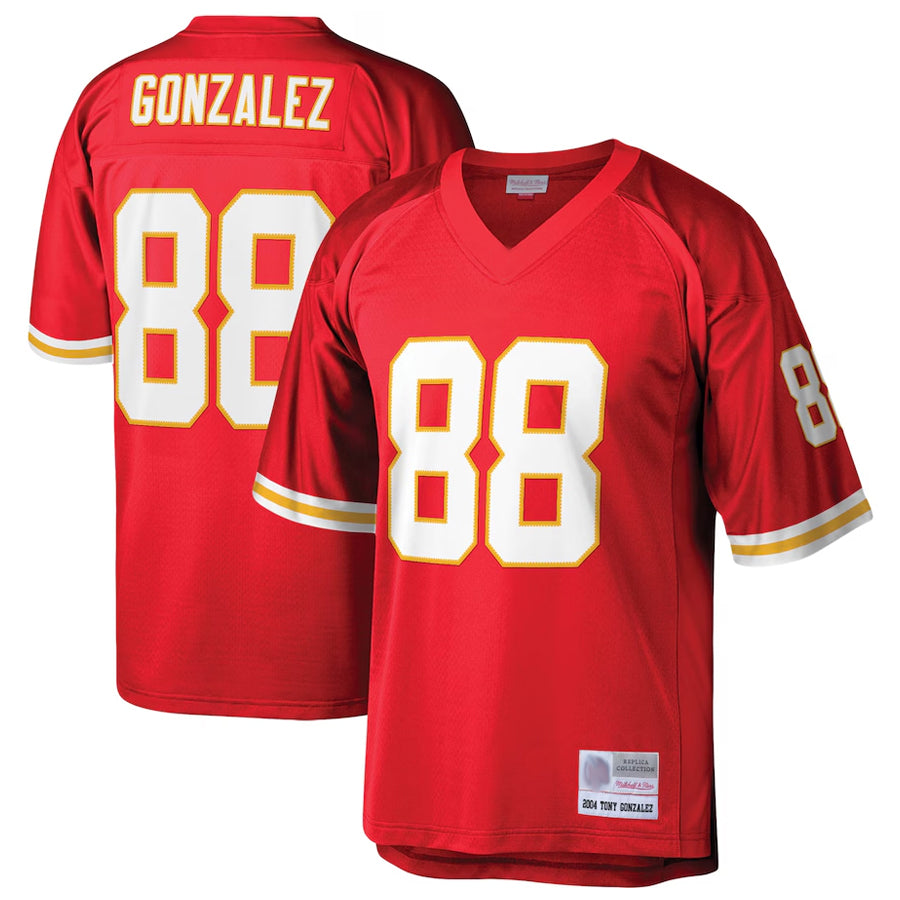 KC.Chiefs #88 Tony Gonzalez Player Mitchell & Ness Red Legacy Odoa Stitched  Jerseys