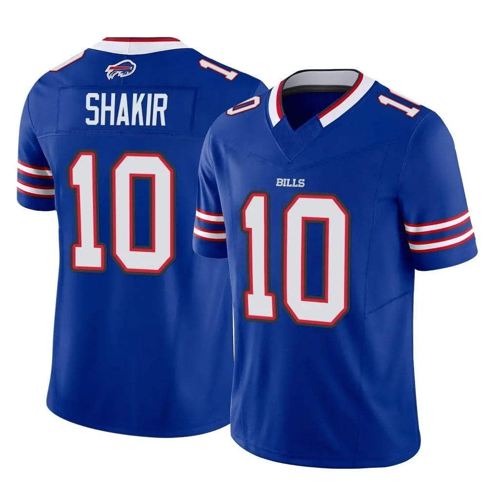 B.Bills #10 Khalil Shakir Player Royal Vapor F.U.S.E. Limited Home Game Odoa Stitched Jerseys