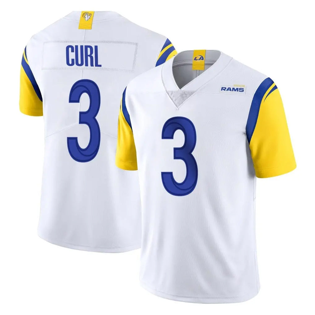LA.Rams #3 Kam Curl Player White Limited Vapor Untouchable Home Game Odoa Stitched Jerseys