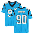 C.Panthers #90 Julius Peppers Player Blue Mitchell & Ness Legacy Replica Odoa Stitched Jerseys