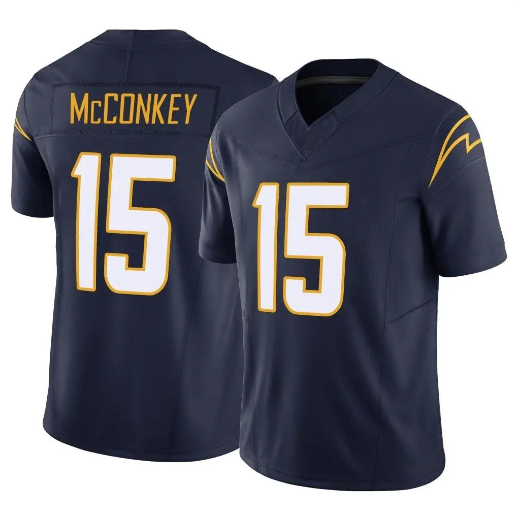 LA.Chargers #15 Ladd McConkey Player Navy Limited Vapor F.U.S.E. Home Game Odoa Stitched Jerseys
