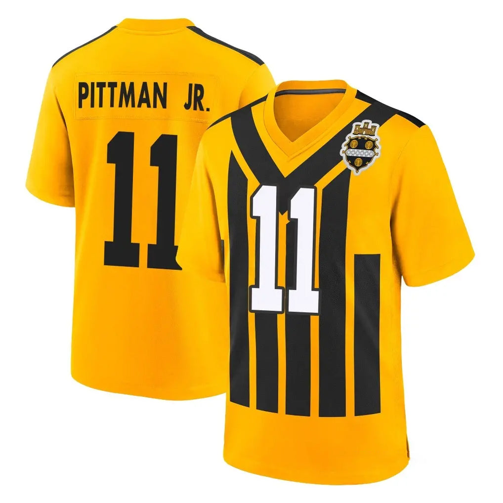 P.Steelers #11 Michael Pittman Jr. Player Gold Limited 1933 Throwback Home Game Odoa Stitched Jerseys
