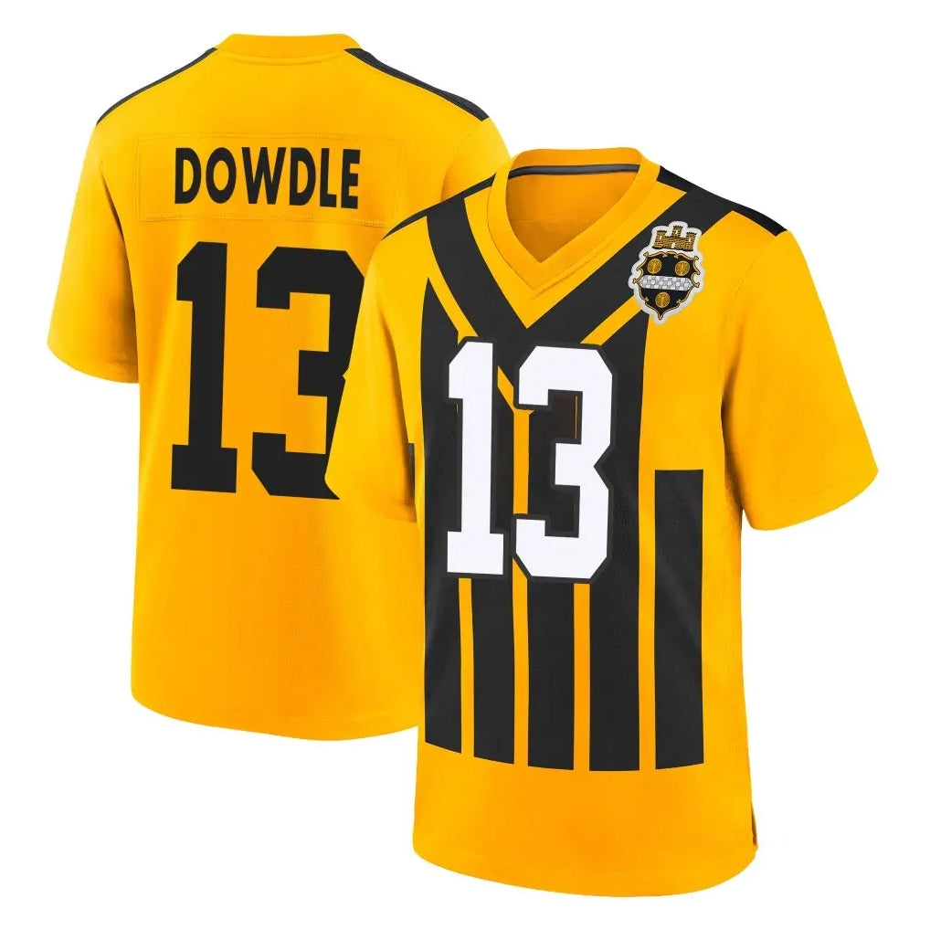 P.Steelers #13 Rico Dowdle Player Gold Limited 1933 Throwback Home Game Odoa Stitched Jerseys