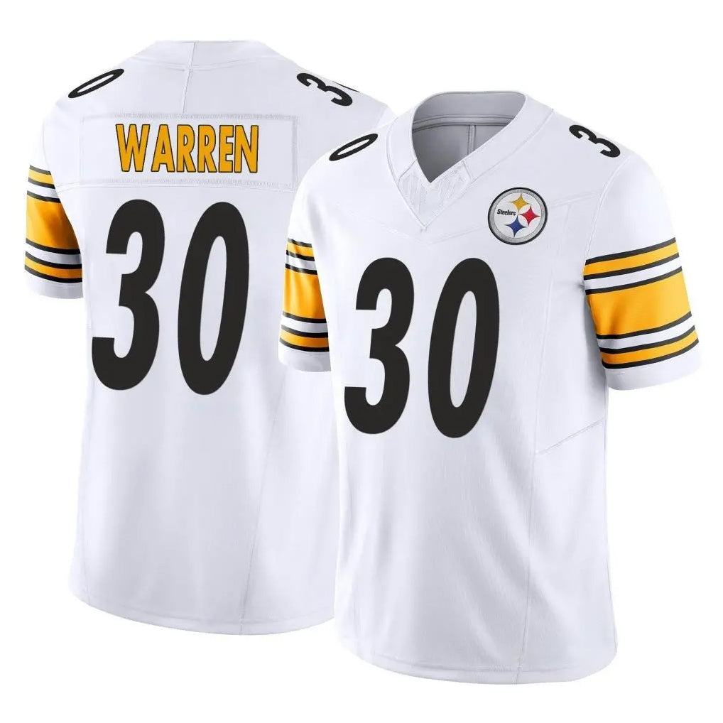 P.Steelers #30 Jaylen Warren Player White Limited Vapor F.U.S.E. Home Game Odoa Stitched Jerseys