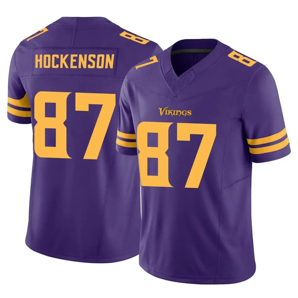 M.Vikings #87 T.J. Hockenson Player Purple Limited Alternate Vapor F.U.S.E. Home Game Odoa Stitched Jerseys
