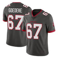 TB.Buccaneers #67 Luke Goedeke Player Pewter Limited Alternate Vapor Home Game Odoa Stitched Jerseys