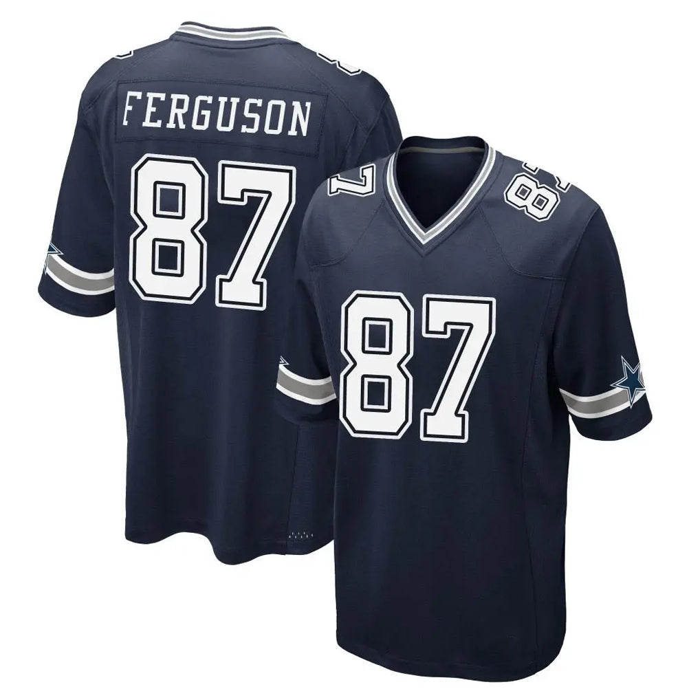 D.Cowboys #87 Jake Ferguson Player Navy Home Game Odoa Stitched Jerseys