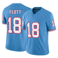 T.Titans #18 Cor'Dale Flott Player Light Blue Limited Vapor F.U.S.E. Home Game Odoa Stitched Jerseys