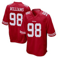 SF.49ers #98 Mykel Williams Player Red Home Game Odoa Stitched Jerseys
