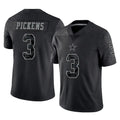 D.Cowboys #3 George Pickens Player Black Limited Reflective Home Game Odoa Stitched Jerseys