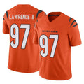 C.Bengals #97 Dexter Lawrence II Player Orange Vapor F.U.S.E. Limited Home Game Odoa Stitched Jerseys