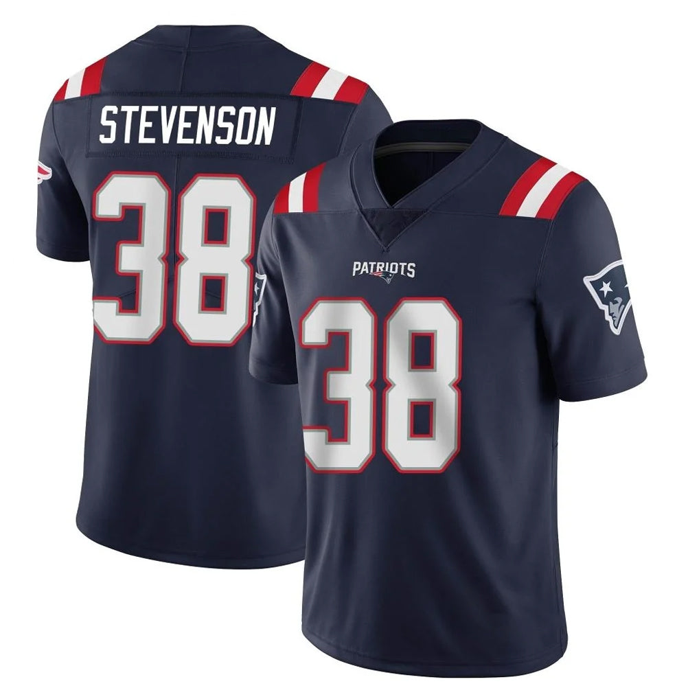 NE.Patriots #38 Rhamondre Stevenson Player Navy Vapor Untouchable Home Game Odoa Stitched Jerseys