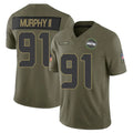 S.Seahawks #91 Byron Murphy II Player Olive 2025 Salute To Service Limited Home Game Odoa Stitched Jerseys