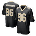 NO.Saints #96 Carl Granderson Player Black Home Game Odoa Stitched Jerseys