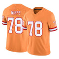 TB.Buccaneers #78 Tristan Wirfs Player Orange Limited Vapor F.U.S.E. Home Game Odoa Stitched Jerseys