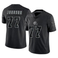 C.Browns #77 Zion Johnson Player Black Reflective Home Game Odoa Stitched Jerseys