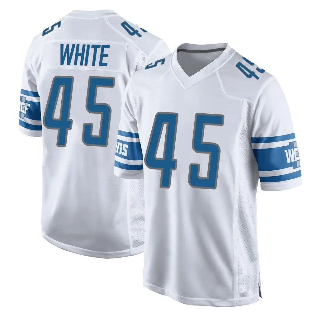 D.Lions #45 Devin White Player White Home Game Odoa Stitched Jerseys