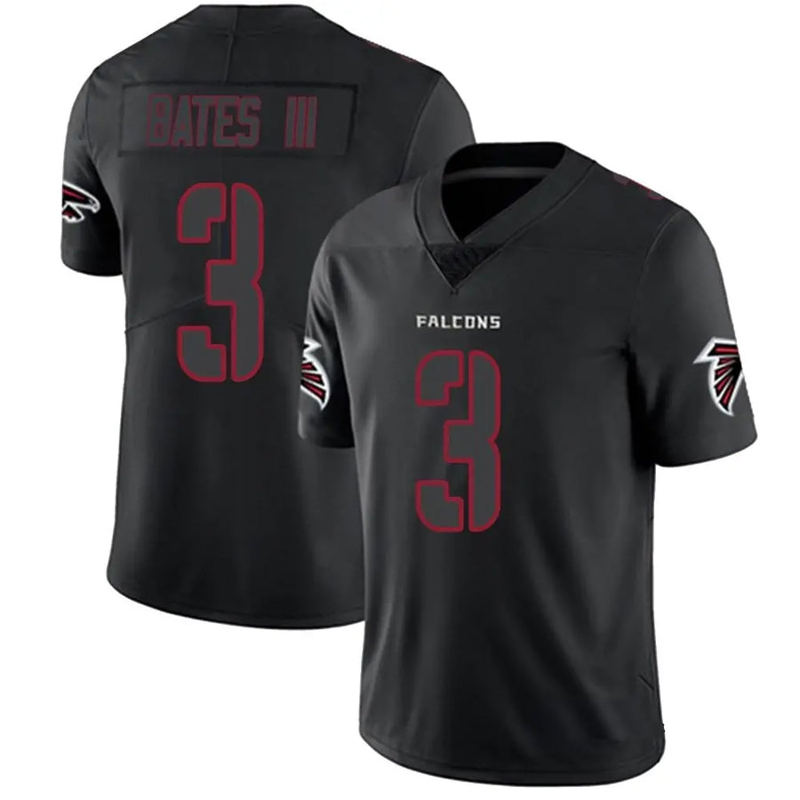 A.Falcons #3 Jessie Bates III Player Black Impact Limited Odoa Stitched Jerseys