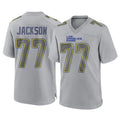 LA.Rams #77 Alaric Jackson Player Gray Atmosphere Fashion Home Game Odoa Stitched Jerseys