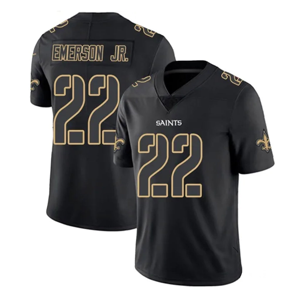 NO.Saints #22 Martin Emerson Jr. Player Black Impact Limited Home Game Odoa Stitched Jerseys
