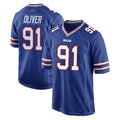 B.Bills #91 Ed Oliver Player Royal Home Game Odoa Stitched Jerseys