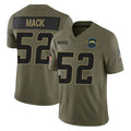 LA.Chargers #52 Khalil Mack Player Olive 2025 Salute To Service Limited Game Odoa Stitched Jerseys