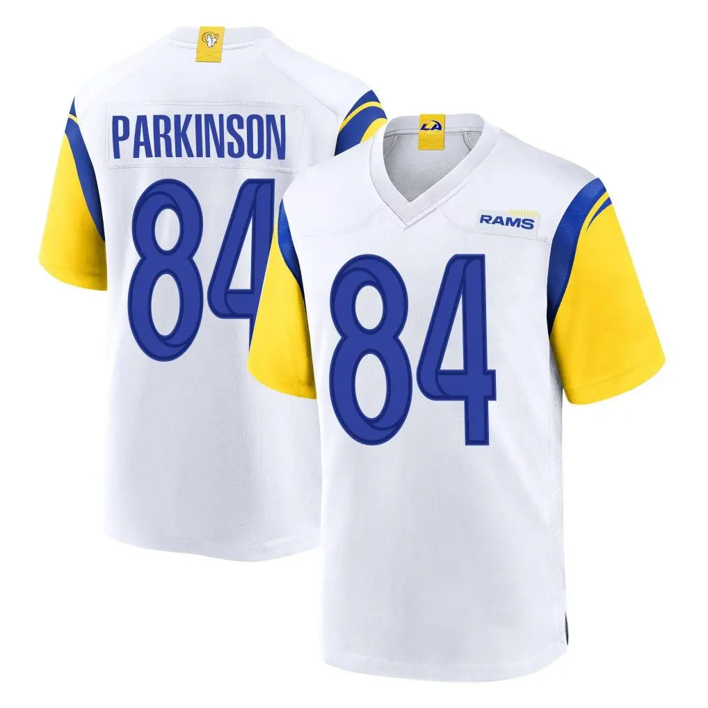 LA.Rams #84 Colby Parkinson Player White Home Game Odoa Stitched Jerseys