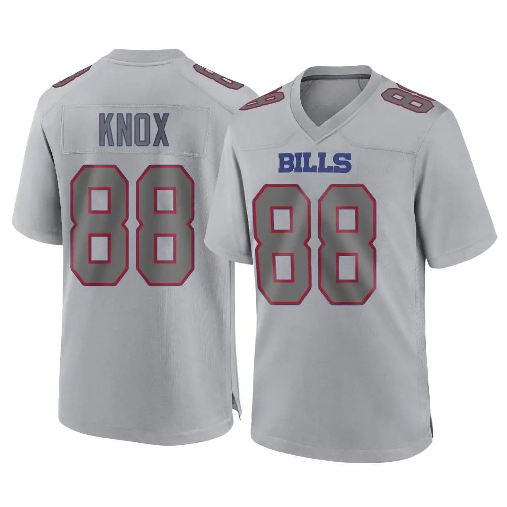B.Bills #88 Dawson Knox Player Gray Fashion Home Game Odoa Stitched Jerseys