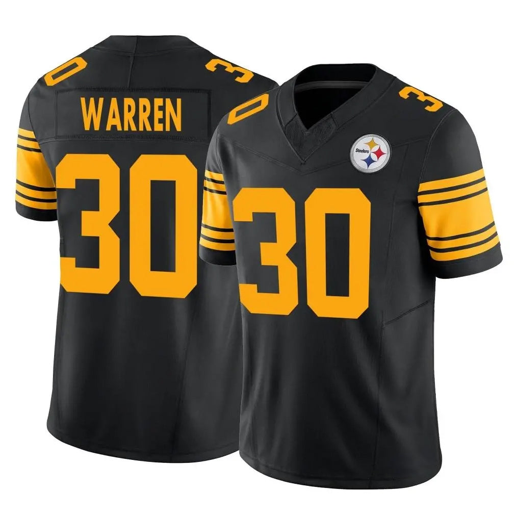 P.Steelers #30 Jaylen Warren Player Black Limited 2nd Alternate Vapor F.U.S.E. Home Game Odoa Stitched Jerseys