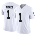 LV.Raiders #1 Tre Tucker Player White Limited Vapor F.U.S.E. Home Game Odoa Stitched Jerseys
