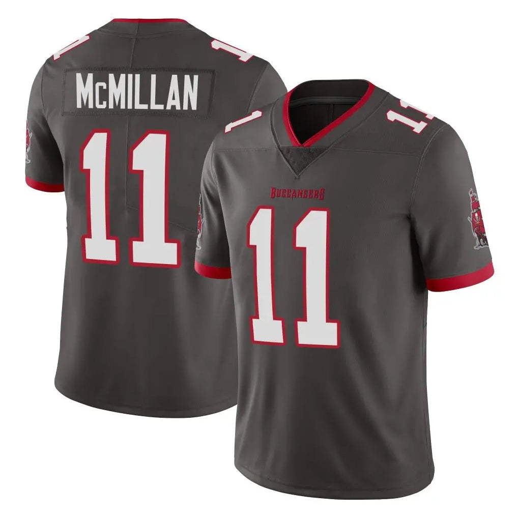 TB.Buccaneers #11 Jalen McMillan Player Pewter Limited Alternate Vapor Home Game Odoa Stitched Jerseys