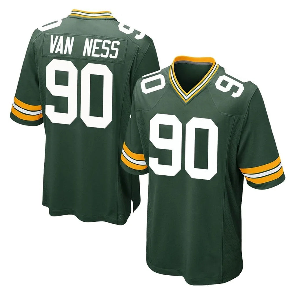 GB.Packers #90 Lukas Van Ness Player Green Home Game Odoa Stitched Jerseys